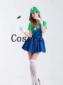 Game Super Mario Luigi Bros Cosplay Costume