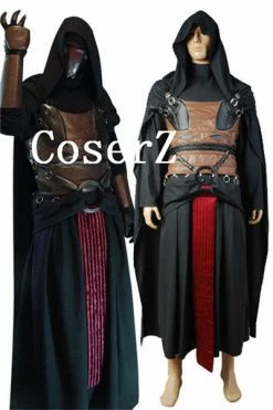 Movie/TV Star Wars Darth Revan Black Outfit Cape Cloak Cosplay Costume