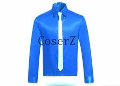 Movie/TV Michael Jackson 99 DANGEROUS SHIRT WITH TIE Red Blue Color Cosplay Costume