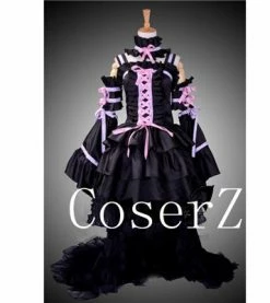 Anime Chobits Eruda Black Gorgeous Dress Cosplay Costume