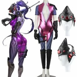 Game OW Cosplay Amelie Lacroix Widowmaker Cosplay Costume Halloween Costumes For Women Adult Sexy Widowmaker Jumpsuit