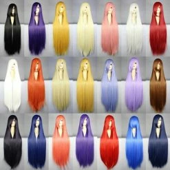 100 Cm Harajuku Anime Cosplay Wigs Young Long Straight Blonde Costume Party Wigs For Women 22 Colors