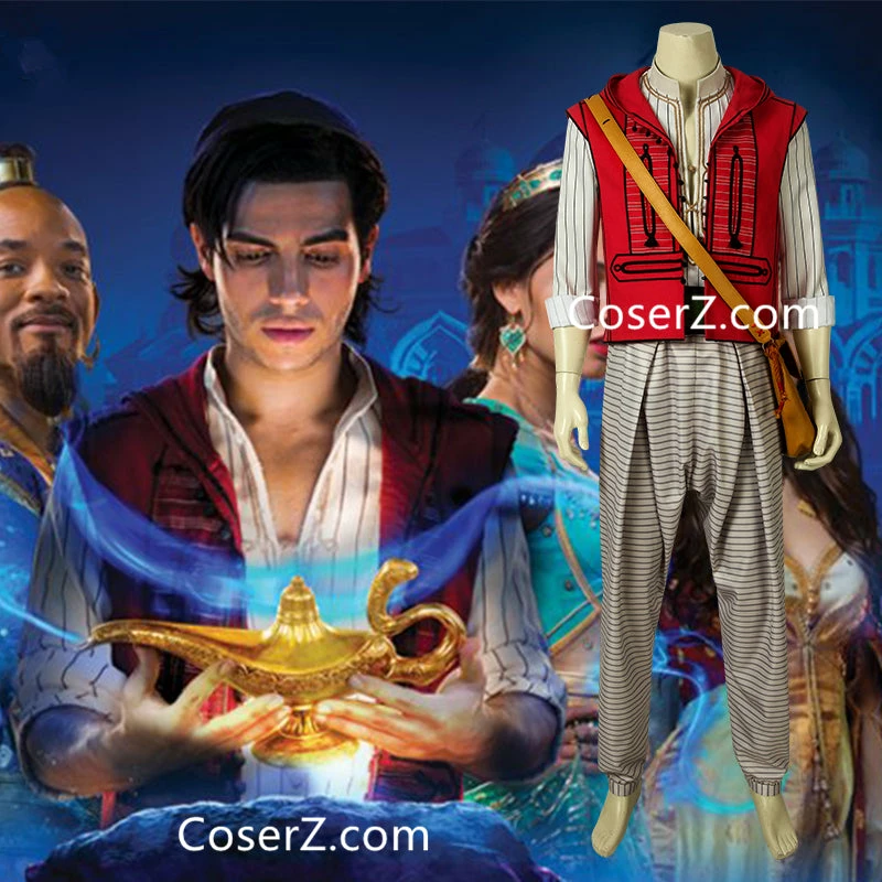 Princess Aladdin 2019 Film Prince Aladdin New Costume Red Outfit 3 Princess Aladdin 2019 Film Prince Aladdin New Costume Red Outfit