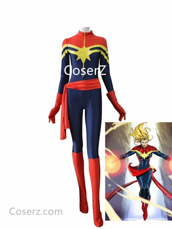Comic Custom-made Ms Marvel Costume, Ms Marvel Cosplay Costume Halloween Costume 3 Comic Custom-made Ms Marvel Costume, Ms Marvel Cosplay Costume Halloween Costume