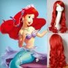 Wigs THE LITTLE MERMAID Ariel Curly Wave Red Wig Cosplay Wig Anime Peluca Hair