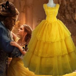 Princess Beauty And The Beast 2017 Belle Dress, Belle Dresses, Belle Cosplay Costume