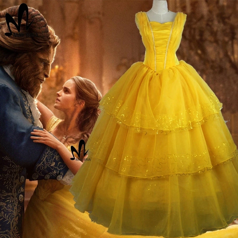 Princess Beauty And The Beast 2017 Belle Dress, Belle Dresses, Belle Cosplay Costume 3 Princess Beauty And The Beast 2017 Belle Dress, Belle Dresses, Belle Cosplay Costume