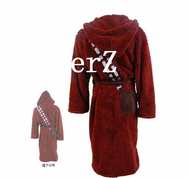 Movie/TV Star Wars Chewbacca Robe Hoddie Bathrobe Cosplay Costume 4 Movie/TV Star Wars Chewbacca Robe Hoddie Bathrobe Cosplay Costume