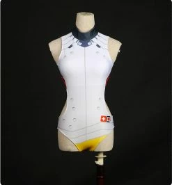 OW Game Angela Ziegler Swimsuit Cosplay Costume One Pieces Spandex Mercy Bathing Suit