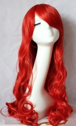 Princess THE LITTLE MERMAID Ariel Curly Wave Red Wig Cosplay Wig Anime Peluca Hair