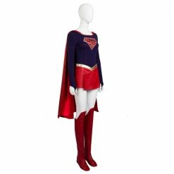 Comic Supergirl Costume Women Full Set Supergirl Cosplay Costume With Boots Cover
