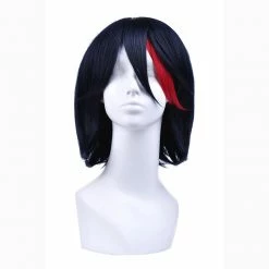 Kill La Kill Ryuko Matoi Short Hair Dark Blue Mixed Red Anime Cosplay Wig