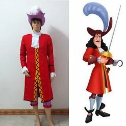 Princess Peter Pan Captain Hook Cosplay Costume, Captain Hook Cosplay Outfit Adult Halloween Costume