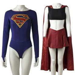 Comic Supergirl Costume Carnival Cosplay Party Costume With Boots