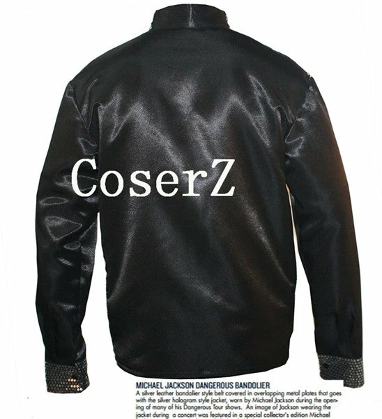 Movie/TV Michael Jackson Billie Jean 25th Motown Sequin Jacket Cosplay Costume 4 Movie/TV Michael Jackson Billie Jean 25th Motown Sequin Jacket Cosplay Costume