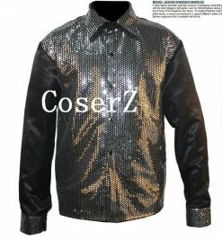Movie/TV Michael Jackson Billie Jean 25th Motown Sequin Jacket Cosplay Costume