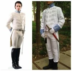 Princess Cinderella 2015 Charming Costume, Charming Cosplay Costume White Color