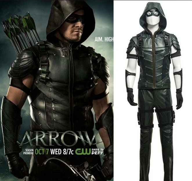 Comic Green Arrow Season 4 Oliver Queen Cosplay Costume Deluxe Outfit 3 Comic Green Arrow Season 4 Oliver Queen Cosplay Costume Deluxe Outfit