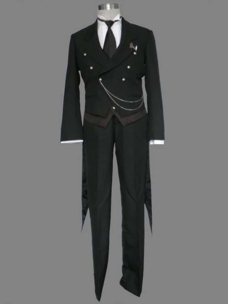 Anime Black Butler Kuroshitsuji Sebastian Uniform Cosplay Halloween Costume 4 Anime Black Butler Kuroshitsuji Sebastian Uniform Cosplay Halloween Costume