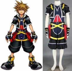 Game Kingdom Hearts Sora Primary Colour Outfit Cosplay Costume