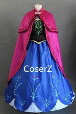 Princess Custom-made Anna Embroidery Dress, Anna Embroidery Cosplay Costume