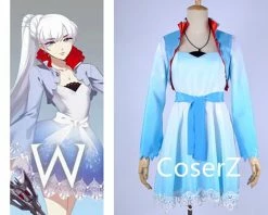 Anime RWBY Weiss Schnee White Cosplay Costume