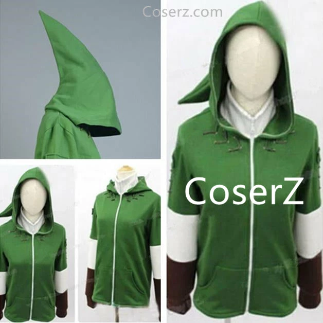 Game Custom The Legend Of Zelda Link Green Hoodie Jacket Hoodies Sweater Cosplay 3 Game Custom The Legend Of Zelda Link Green Hoodie Jacket Hoodies Sweater Cosplay