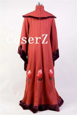 Movie/TV Star Wars Episode I The Phantom Menace Padme Amidala Red Gown Dress Robe Cosplay Costume