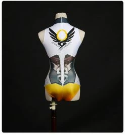 OW Game Angela Ziegler Swimsuit Cosplay Costume One Pieces Spandex Mercy Bathing Suit 11 OW Game Angela Ziegler Swimsuit Cosplay Costume One Pieces Spandex Mercy Bathing Suit