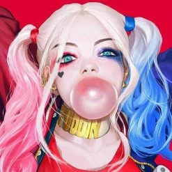 Princess Suicide Squad Harley Quinn Wig Cosplay Curly Ponytail Wig Hair