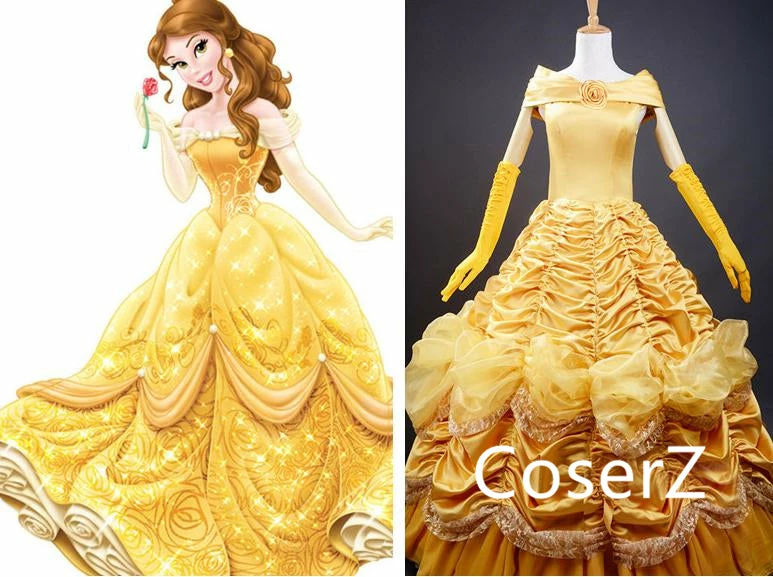 Princess Custom-made Beauty And The Beast Belle Dress, Belle Costume Halloween Costume 3 Princess Custom-made Beauty And The Beast Belle Dress, Belle Costume Halloween Costume