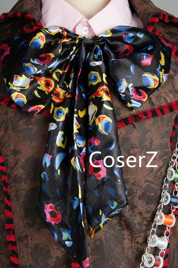 Coserz Alice In Wonderland Johnny Depp Mad Hatter Cosplay Costume With Jacket Pants Tie Full Set Promotion 8 Coserz Alice In Wonderland Johnny Depp Mad Hatter Cosplay Costume With Jacket Pants Tie Full Set Promotion