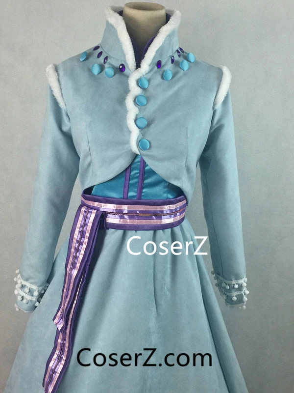 Princess Olaf's Frozen Adventure Short Anna Costume, Anna Dress, Anna Cosplay Costume 4 Princess Olaf's Frozen Adventure Short Anna Costume, Anna Dress, Anna Cosplay Costume
