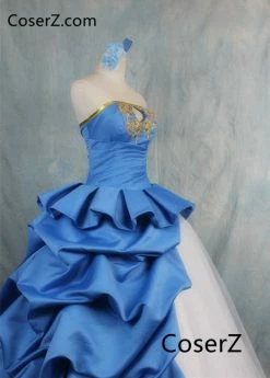 Anime Fate Zero Saber Cosplay 10th Anniversary Artoria Pendragon Cosplay Dress Costume Dress+Gloves+Headdress