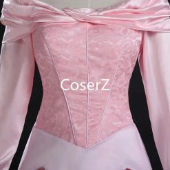 Coserz Princess Aurora Dress, Sleeping Beauty Aurora Cosplay Dress Pink