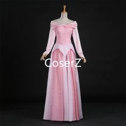 Coserz Princess Aurora Dress, Sleeping Beauty Aurora Cosplay Dress Pink
