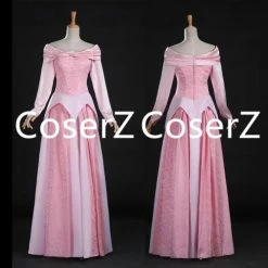 Coserz Princess Aurora Dress, Sleeping Beauty Aurora Cosplay Dress Pink