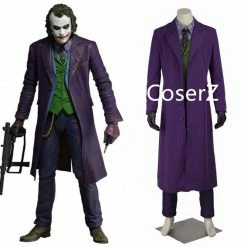 Coserz Promotion Halloween Costumes For Men Joker Jacket Batman The Dark Knight Joker Cosplay Costume Carnival Cosplay Fancy Joker Costume Batman