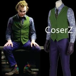 Coserz Promotion Halloween Costumes For Men Joker Jacket Batman The Dark Knight Joker Cosplay Costume Carnival Cosplay Fancy Joker Costume Batman
