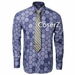 Coserz Promotion Batman Dark Knight Rise Joker Cosplay Costume Shirt + Green Vest + Tie