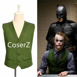 Coserz Promotion Batman Joker Vest Waistcoat Green Vest Cosplay Costume