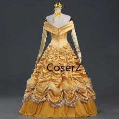 Coserz Belle Dress, Beauty And The Beast Dress Princess Prom Ball Gown Without Cloak Promotion