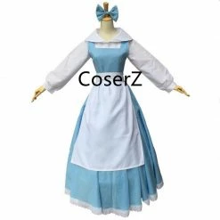 Coserz Custom Belle Blue Dress, Beauty And The Beast Princess Belle Cosplay Costume