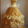 Coserz Custom Deluxe Princess Belle Dress, Belle Yellow Dress Cosplay Costume For Party Beauty And Beast 2 Coserz Custom Deluxe Princess Belle Dress, Belle Yellow Dress Cosplay Costume For Party Beauty And Beast