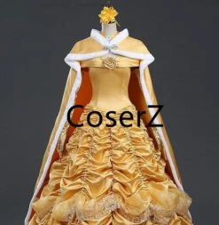 Coserz Belle Dress, Beauty And The Beast Dress Princess Prom Ball Gown Without Cloak Promotion