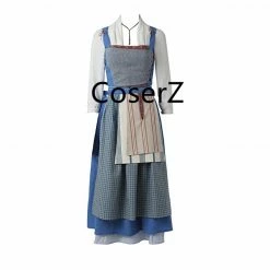 Coserz Custom Beauty And The Beast 2017 Belle Daily Dress, Belle Dailey Cosplay Costume For Adult Promotion