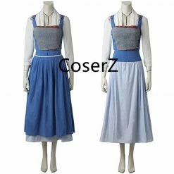 Coserz Custom Beauty And The Beast 2017 Belle Daily Dress, Belle Dailey Cosplay Costume For Adult Promotion