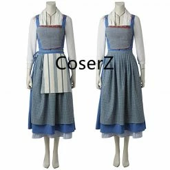Coserz Custom Beauty And The Beast 2017 Belle Daily Dress, Belle Dailey Cosplay Costume For Adult Promotion