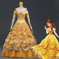 Beauty And The Beast Princess Belle Dress, Belle Costume Halloween Cosplay Costume
