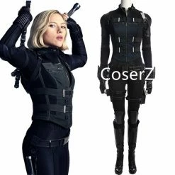 Coserz Black Widow Costume, Black Widow Jumpsuit Cosplay Natasha Romanoff Costume Without Boots